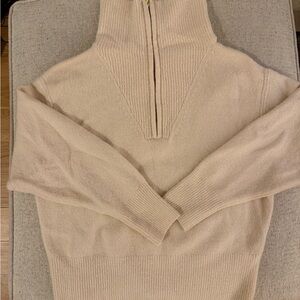 J. Crew Cream Quarter Zip Sweater